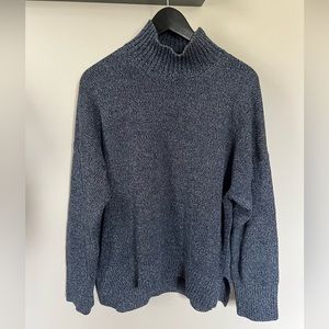 Everlane Cotten denim cowl neck sweater